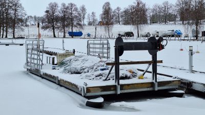 Fiskeflotte vid Fiskeboda hamn
